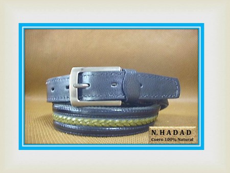 Cinturon Tela Cuero